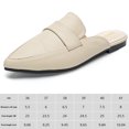 thumbnail image 2 of Zapatos mocasines con punta en pico para mujer, chanclas planas sólidas, simples para viajes al aire libre, 2 of 6
