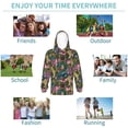 thumbnail image 5 of Salouo Snake And Flower Pattern Hoodie Sweatshirt for Youth, Fall Pullover Hoodie Sweatshirt Long-Sleeve Pullover Hooded Sweatshirt-Medium, 5 of 6