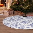 thumbnail image 6 of Sikiie Floral Butterfly 30-48 inches {designName} Print Christmas Tree Skirt Snowman Xmas Tree Skirt with Edge Christmas Decorations for Holiday Party36", 6 of 7