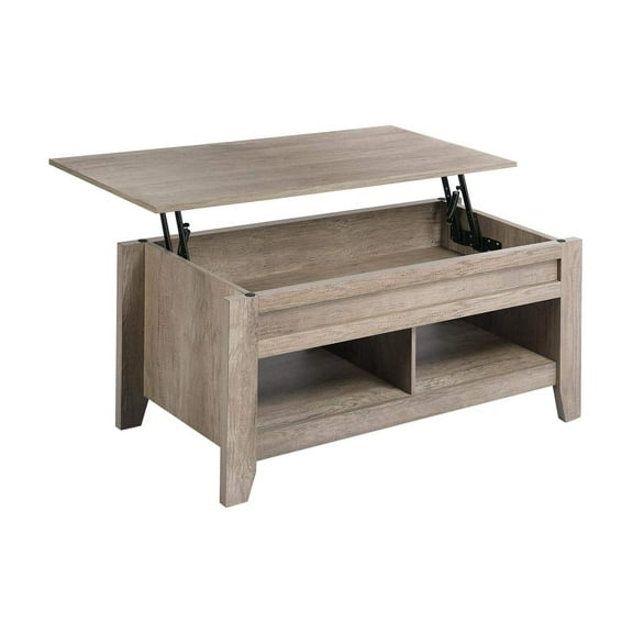 CintBllTer Modern Coffee Table with Storage Shelf and Hidden Compartmant, Living Room Center Tables with Lift Top, Gray