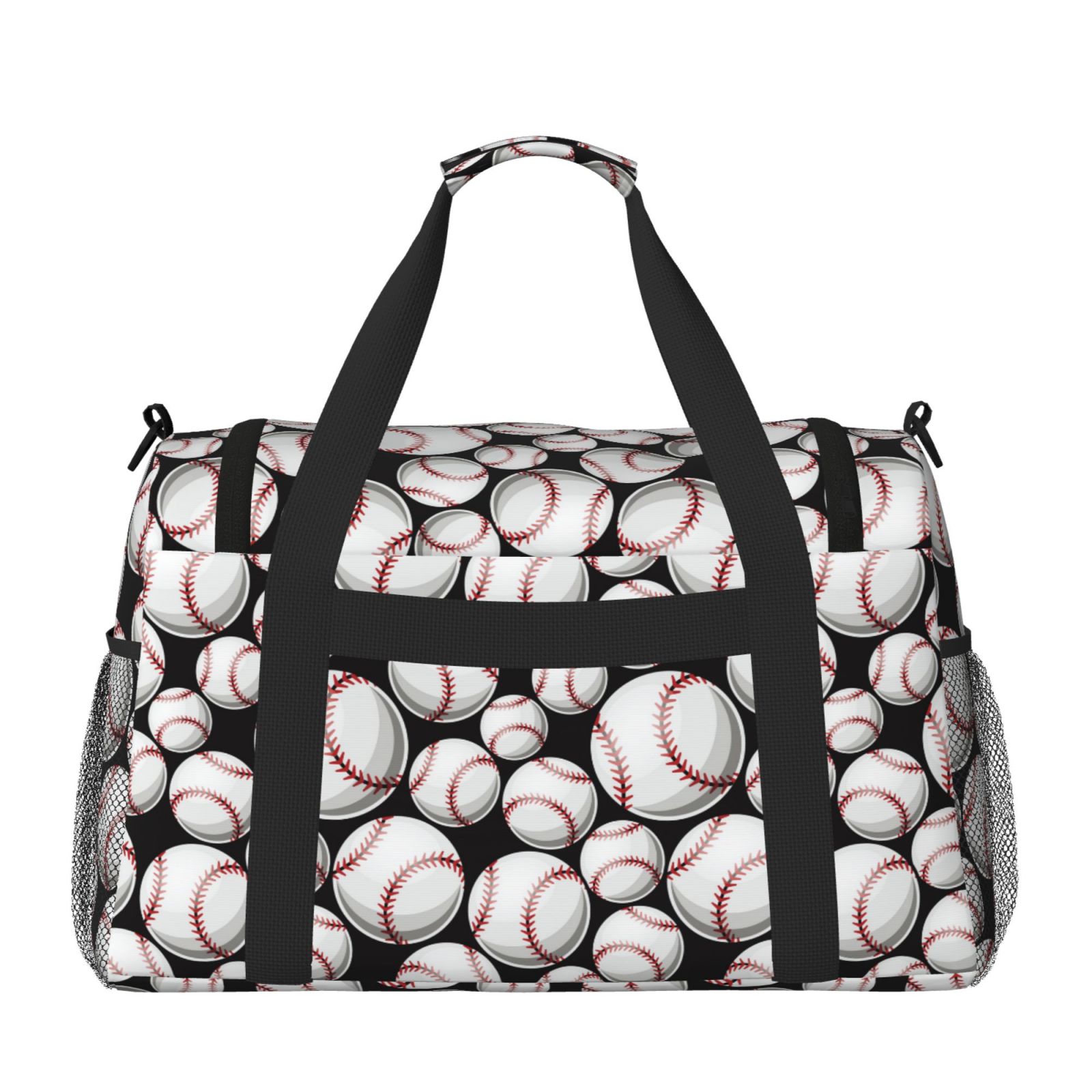 Horeoi Cute Baseball for Travel Duffle Bag with Adjustable Strap - Large Capacity Hand Carry for Gym Sports Outdoor