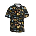 thumbnail image 3 of Xecao Basketball print Hawaiian shirt - a stylish short-sleeve button-down for men, perfect for casual beach and tropical outings., 3 of 9