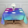 thumbnail image 3 of Square Tablecloth, Waterproof Polyester Table Cover, Wrinkle Resistant & Washable Fabric for Dining, Kitchen, Picnic, 60x60in(152x152cm), Mystical Liquid Galaxy Design, 3 of 6