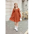 thumbnail image 5 of Arshiner Girls Black Dress Long Sleeve Twirly Funeral Church Tween Fall Winter Dresses Size 12, 5 of 7