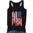 thumbnail image 3 of JFGHDG Women Tank Top Loose Fit Cute Graphic Sleeveless Basic Tunic Tank Tops 4th Of July Tank Tops With American Flag Patriotic Tees American Flag Short Sleeve Tops Black L, 3 of 3