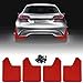 thumbnail image 3 of RULLINE Car Mud Flaps Universal Fit Red Splash Guards (4 Pack) Fender,with 20 Pieces 6mm Fastener Rivet Clips, 3 of 4