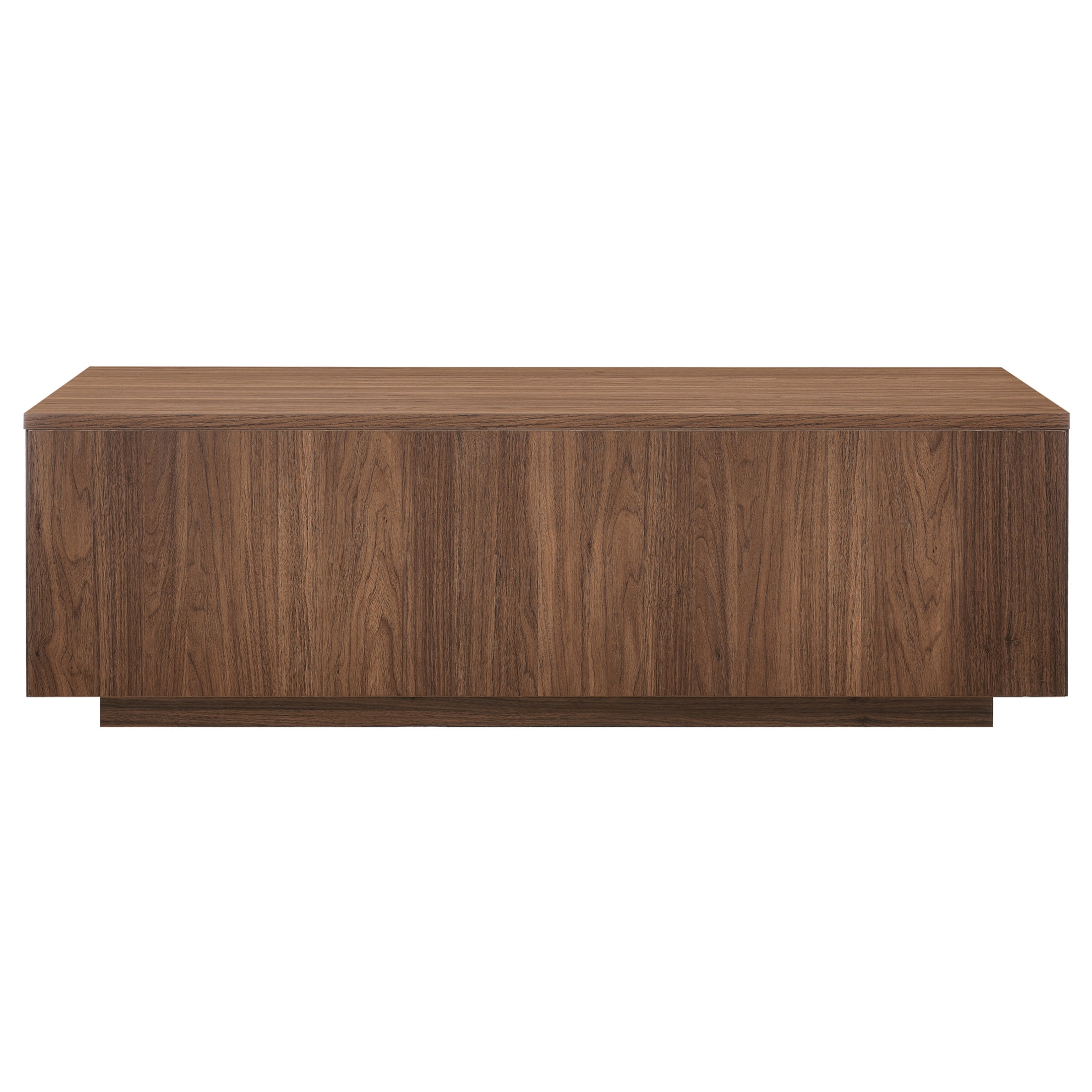 Evelyn&Zoe Modern/Contemporary 48" Wide Satin Walnut Coffee Table