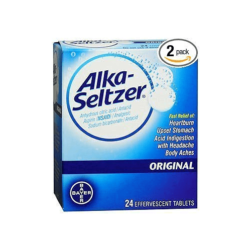Alka-Seltzer Effervescent Tablets Original - 24 ea., Pack of 2