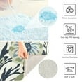 thumbnail image 3 of Yayeee Bath Rug for Bathroom Floor Non Slip Rectangle Fluffy Soft Absorbent Mat, 16"x24", Blue Floral Pattern, 3 of 7