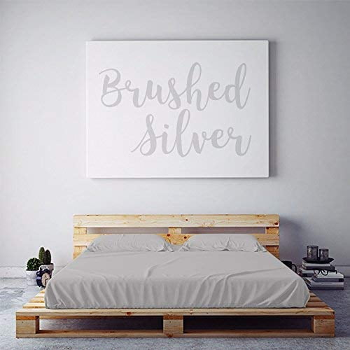 PeachSkinSheets Night Sweats: The Original 1500TC Soft King/Cali King Duvet Cover Set Brushed Silver