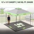 thumbnail image 4 of EAGLE PEAK 13 x 13 ft Pop-up Outdoor Canopy Auto Extending Eaves (169 Sqft of Shade) Gray, 4 of 10