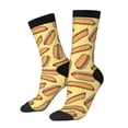 thumbnail image 2 of Uemuo Hot Dogs Pattern Women's Crew Socks, Soft Durable Breathable Moisture-Wicking with Odor Control Cotton socks, 2 of 9