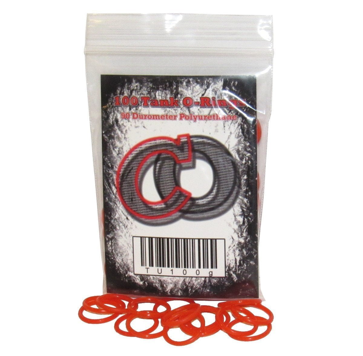 1,000 Polyurethane Paintball Tank ORings 90 Durometer [1000 RED HPA / CO2 orings]