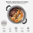 thumbnail image 4 of Professional Steamer Pot, Fast Heating Stainless Steel Cookware, Quality Glass Lid for Clear Monitoring, Porous Design for Even Cooking, 4 of 7
