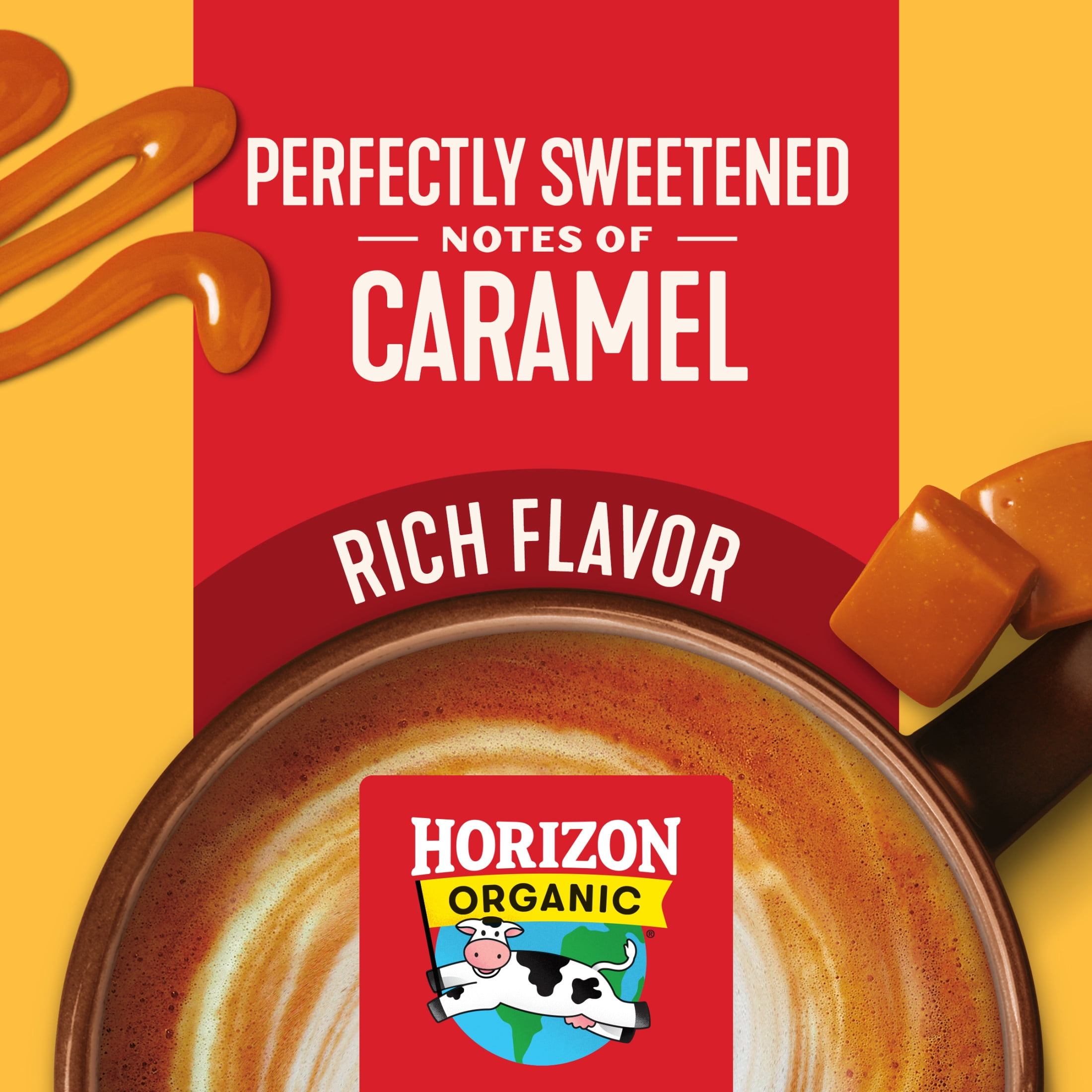 Horizon Organic Real Dairy Golden Caramel Coffee Creamer Carton, 24 fl oz