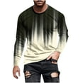 thumbnail image 3 of DODADAWANJ Big and Tall Shirts Men Fashion Gradient Graphic Tees Casual Long Sleeve T Shirts Loose Fitting Round Neck Tops for Men Beige S, 3 of 6