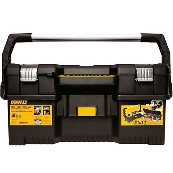 DeWALT DWST24070 Heavy-Duty Black Resin Tote with Power Tool Case, 24 in.