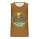 thumbnail image 3 of Mens Camisetas de Verano Casual sin Mangas de Impresión Suéter Cuello Redondo Deportes Superior, Poliéster, 3 of 4