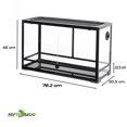 thumbnail image 2 of REPTI ZOO Terrario de Vidrio para Reptiles, Extra Grande Doble Puerta Frontal, 103 Lt 76cm X 30cm X 45cm, Acua Terrario de Cristal, Reptile Enclosure Knock-Down, Terrario Reptiles REPTI ZOO Terrario Knock down RK, 2 of 11