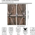thumbnail image 2 of Rustic Curtains for Bedroom, Old Barn Door Wooden Board Living Room Curtains, Rural Hardwood Farmhouse Western Retro Drapes 2 Panel Sets,55x63 Inch, 2 of 6