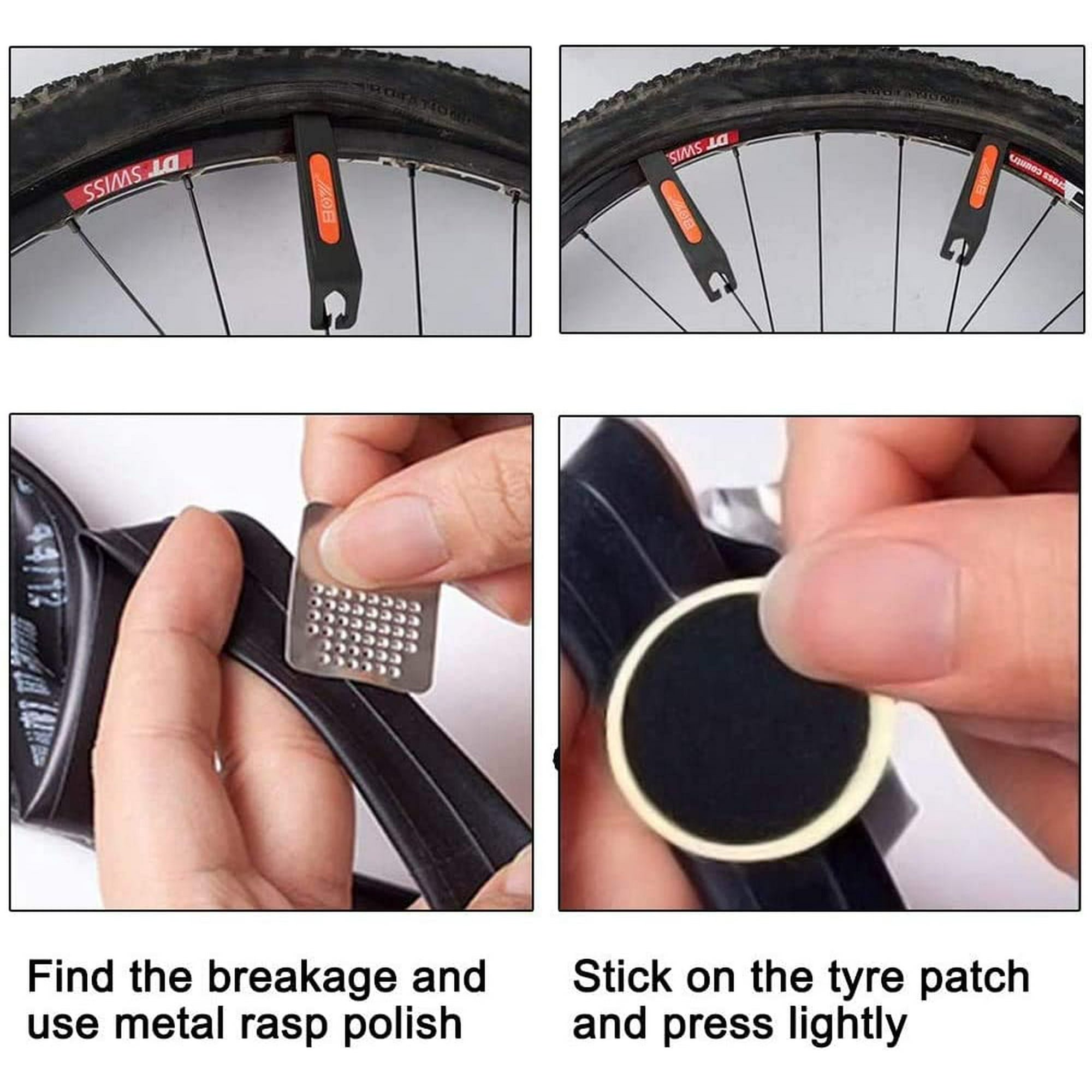 Bike Tire Patch Repair Kit Bike Puncture Repair Kit Includes 24 Pieces Bike Repair Patches 4pcs Metal Rasps for Mountain Bike Road Bike Tube Tyre Repair Walmart
