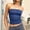 Blue, variant on Women Elegant Floral Lace Tube Tank Top Strapless Sheer Fitted Cropped Bandeau Top Slim Fit Women Soft Lightweight Cute Cami Daily Party Travel Outfits, Light Blue M