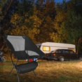thumbnail image 3 of Silla plegable ligera Cola para acampar Asiento de pesca alta carga portátil Negro, 3 of 8