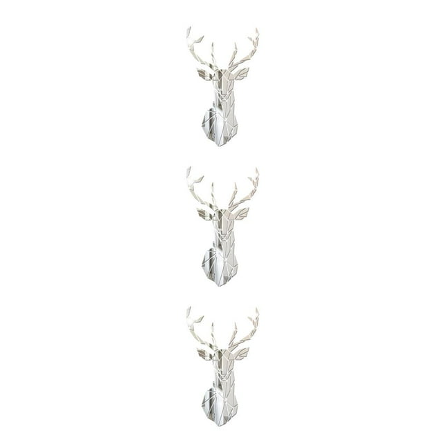 mmirethe Acrylic 3D Mirror Wall Stickers For Decorative Touch Multifunctional silver S 3Set