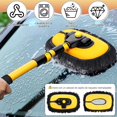 thumbnail image 2 of Cepillo para lavado de autos con mango largo, juego de 2 cepillos para limpieza de autos, kit de limpieza de autos con poste extensible, para limpiar autos, llantas, ruedas, SUV y camionetas, 2 of 5