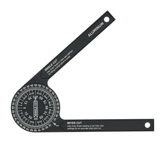 7-inch Miter Saws Protractor Rust Proof Aluminum Alloy Accurate Reading Scales Inside & Outside Miter Angle Finder for Carpenters Plumbers and All Building Trades