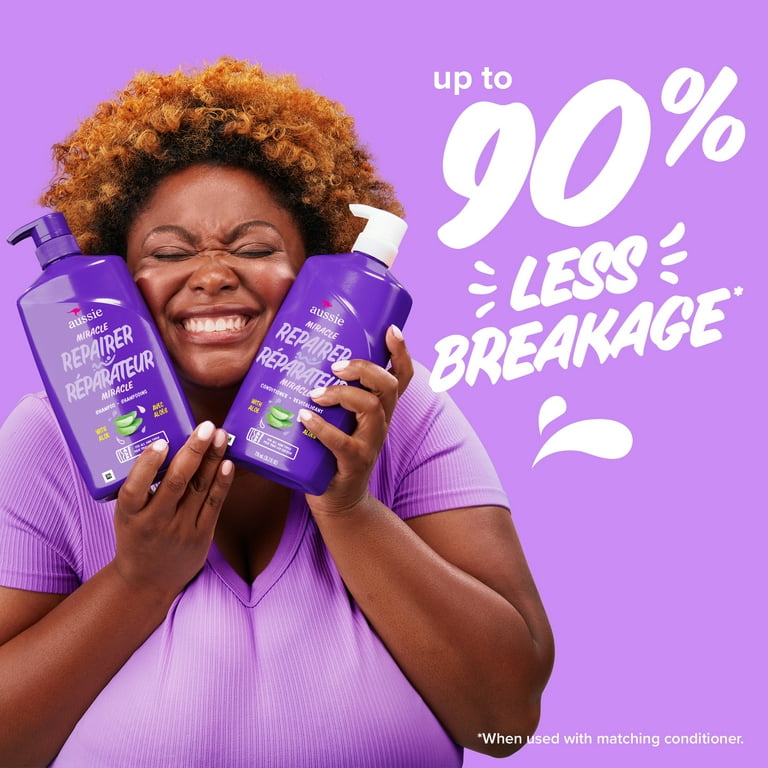 Aussie Miracle Repairer Shampoo with Aloe for All Hair Types, 26.2