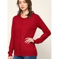 thumbnail image 4 of Made by Johnny Women's Keep It Classic Round Cardigan XL RED, 4 of 6