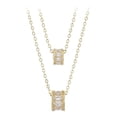 thumbnail image 1 of Collar Doble Dije Aros Swarovski Diamante Oro 14k Lam dorado Unitalla, 1 of 7