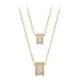 thumbnail image 1 of Collar Doble Dije Aros Swarovski Diamante Oro 14k Lam dorado Unitalla, 1 of 7