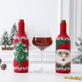 thumbnail image 2 of Botellas de vino cubre botella suéter para decoración Santa/árbol de navidad/muñeco de nieve, muñeco de nieve Feliz Sencillez, 2 of 5