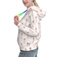thumbnail image 2 of Fotbe Poodle Dog Pattern Womens Long Sleeve Hoodie, Pullover Hooded Sweatshirt, Kangaroo Pocket Hoodie with Eye-catching Drawstrings-Small, 2 of 7