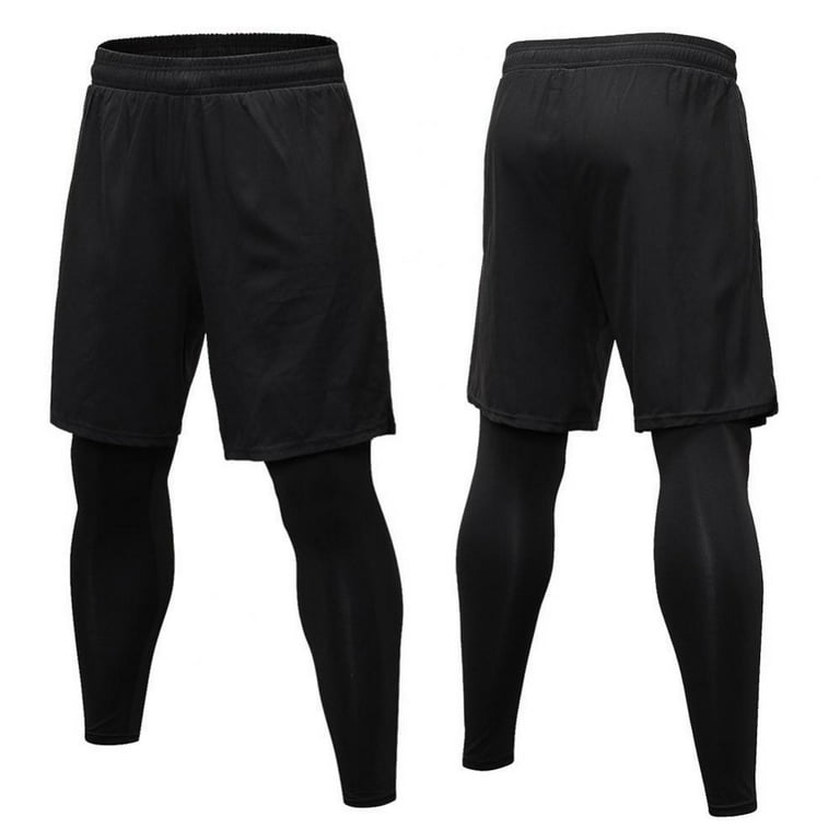 Aosijia 2 in 1 Mens Active Running Shorts with Pockets Basketball