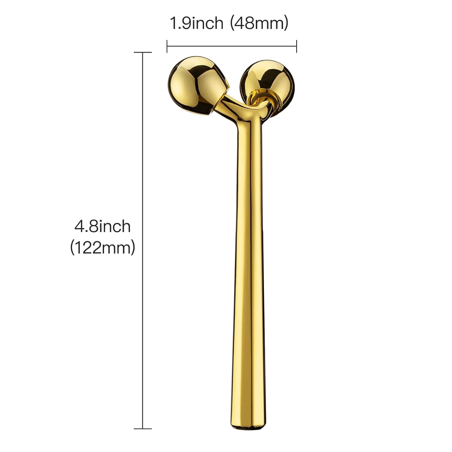 Facial Roller Massager, 3D Metal face Massage Tool for Eye Reduce Puffiness, Face Lift, Anti-Aging, Skin Tightening (Gold）