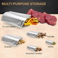 thumbnail image 4 of Muka 50 PCS 12 OZ Stand Up Foil Pouch for Food Storage 7 x 10.25 x 3 Inch, Heat Sealable Airtight Smell Proof Ziplock Bag Food Storage Bags, Mylar Ziplock Pouch, FDA Compliant, 4 of 5