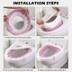 thumbnail image 5 of Funda para asiento de inodoro YONGSHENG felpa lavable color Rosa, 5 of 5