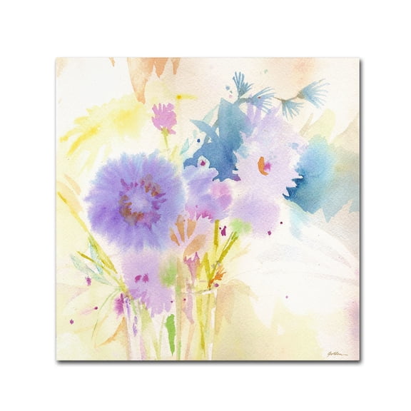 Trademark Fine Art "Mixed Blue Bouquet" Canvas Art by Sheila Golden