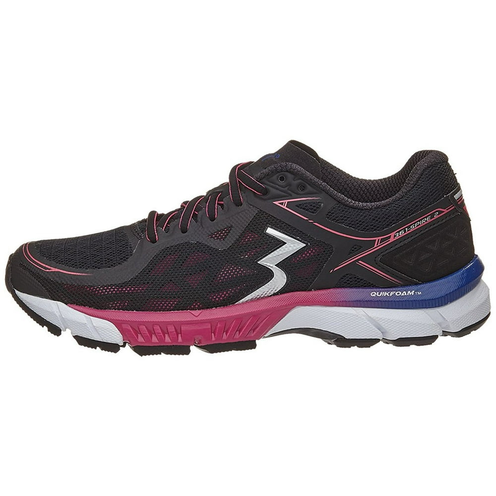 361 Degrees 361 Degrees Women's Spire 2 Running Shoe, Black/Magenta