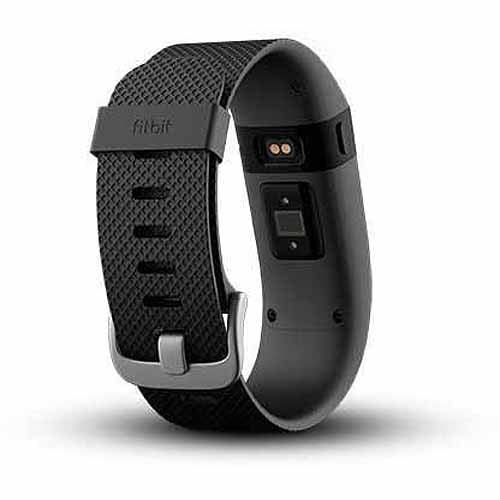 Small Fitbit Charge HR Wristband Activity Tracker Black for sale online 