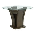 thumbnail image 2 of Bowery Hill 5 Piece Round Counter Height Dining Set in Brown, 2 of 15