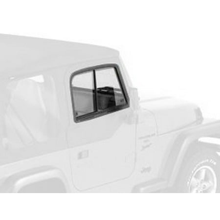 - Bestop 51787-35 Jeep Wrangler Upper-Door Sliders, Black Diamond