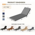 thumbnail image 2 of LLLLZASD Chaise Lounge Cushions Outdoor Set of 2, Fade Resistant, 72 x 21 x 3 in Sun Lounger Replacement Cushions, Patio Lounge Chair Pads with Removable Cover for Pool, Beach, Deck, Lawn, Gray, 2 of 6