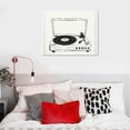 thumbnail image 4 of Nawypu Sylvie Victrola Record Player Framed Canvas Wall Art Gray, Boho Chic Music Decor, 4 of 4