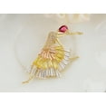 thumbnail image 2 of Rhinestone Ballet Dancer Brooches Fashion Crystal Tone Brooch Pins Elegant Dress Accessories Jewelry Wedding Christmas Valentine's Day Gifts, Red, 2 of 5