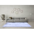 thumbnail image 3 of Ahgly Company Machine Washable Indoor Square Abstract Blue Modern Area Rugs, 7' Square, 3 of 4