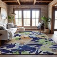 thumbnail image 6 of Addison Rugs Mayfield Premium Machine Washable Transitional Floral Navy Rectangle Rug, 9' x 12', 6 of 6